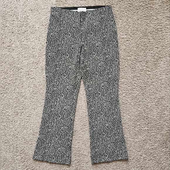 Anthropologie The Essential Leopard Cropped Flare Trousers Size XS - Picture 5 of 8